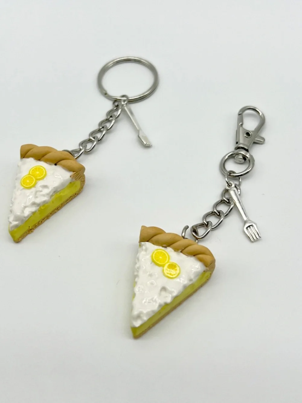 Pie Slice Keychain or Bag Clip | Handmade Dessert Accessories Multiple Flavors